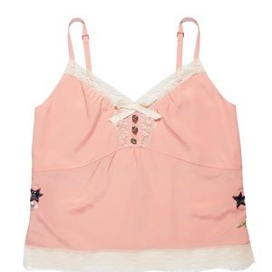 Selena Gomez x Coach Pink Lace Camisole